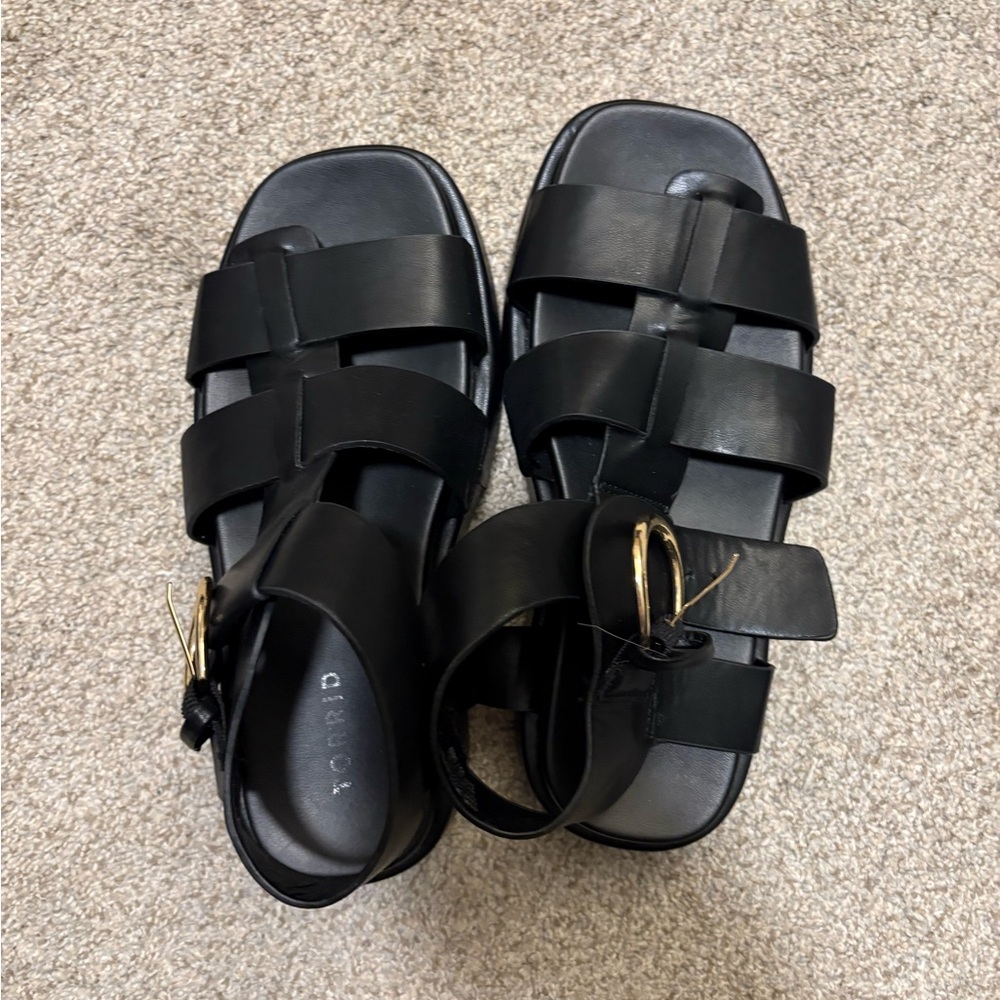 Torrid Black Platform Gladiator Sandals, 7.5WW